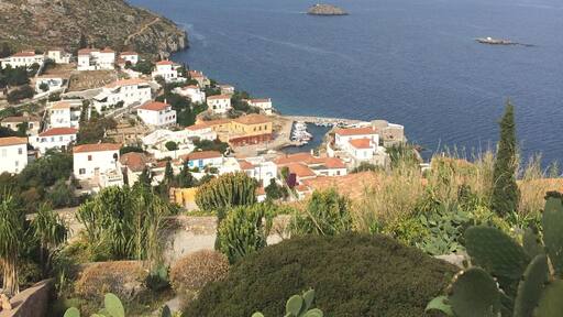Picture perfect #hydra. Today is Greek Orthodox good Friday and all the island's church bells are ringing throughout the day, ending in an impressive procession of the epiphany, which will be buried in the lake.