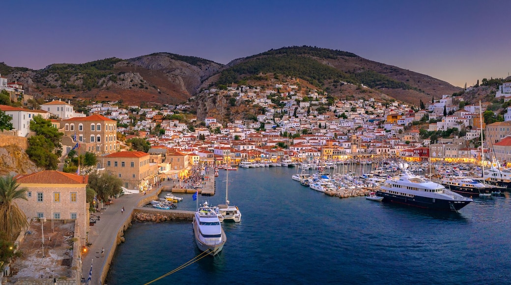 View of the amazing Hydra island, Greece.