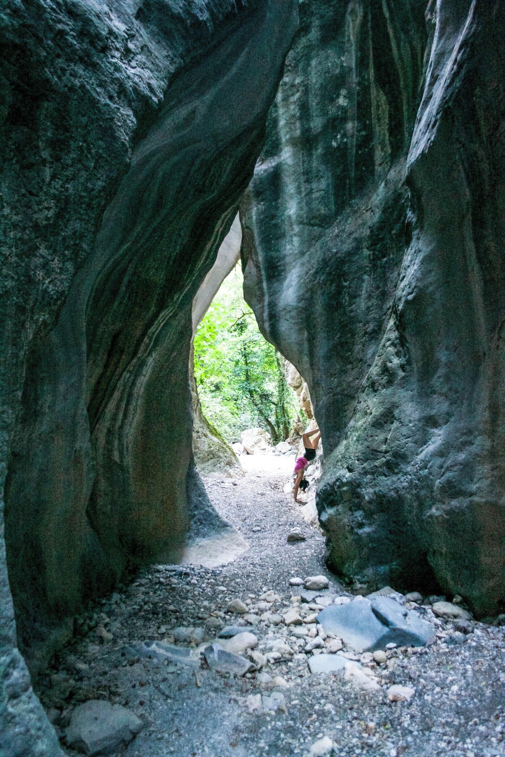 Did you know that the island of #Crete in #Greece is home to some of the most spectacular #gorge #hikes in all of #Europe? 

During our two weeks in Crete this past July, we hiked several of them, and the contours of this one were my favorite, so naturally I had to get upside down for a yoga pose. ;-)

Crete is one of our favorite places in the world because this is where we got engaged and is where we will return this September to get married!

You can read more on Crete and Chania in my blog post here: https://contoursofatravelersmap.com/2017/07/14/crete-island-greece/

#lifeatexpedia