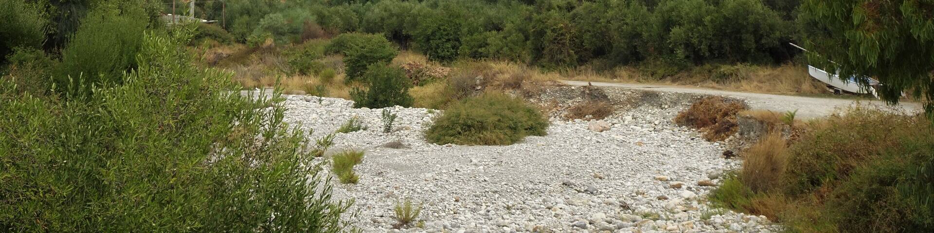 A dry river bed leads the way to the old (and now abandoned) town of Kardamili. #LocalSecrets