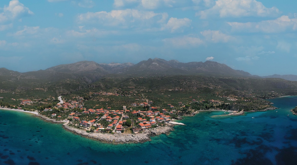 Drone photo of Kardamyli, Mani, Greece