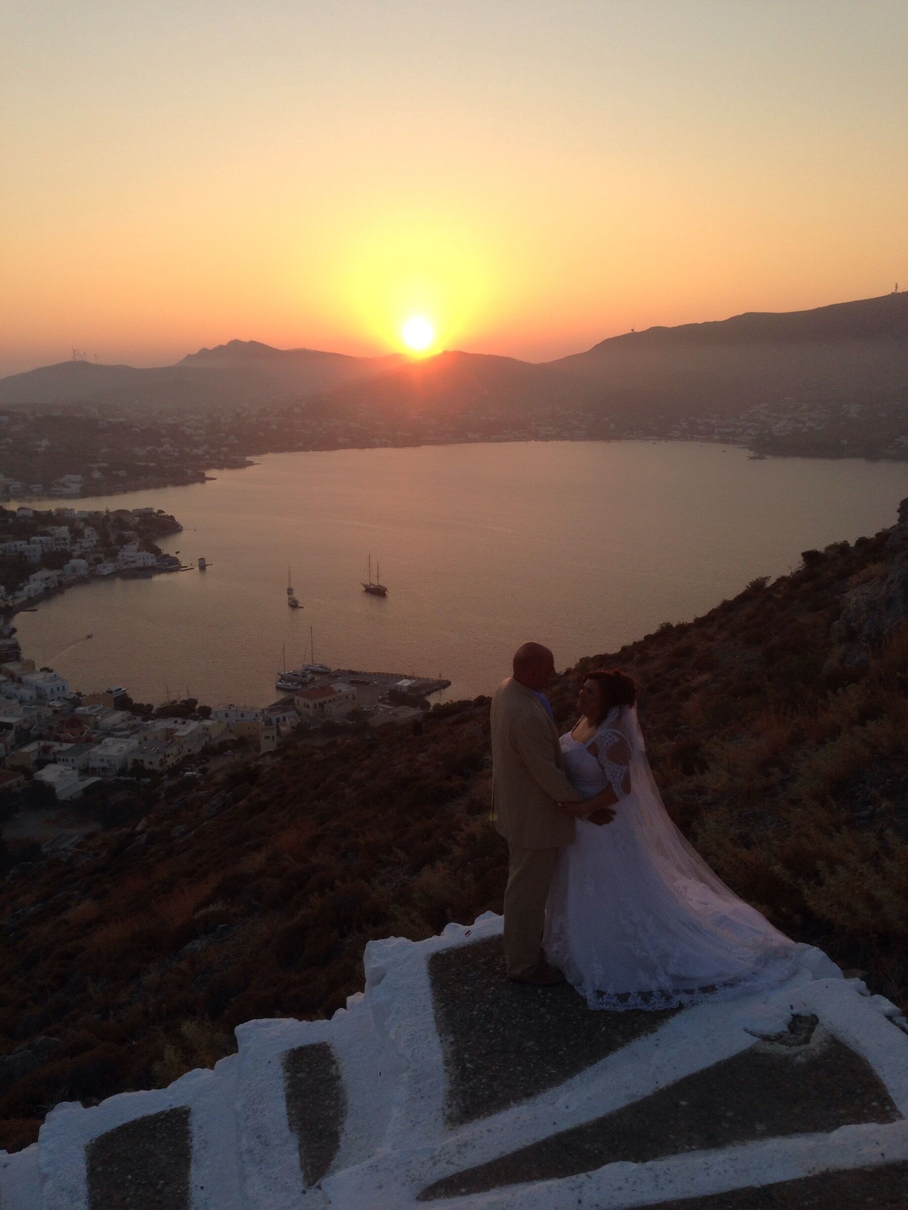 Sunset view from Leros castle . Random photo from a photo shoot :) 
