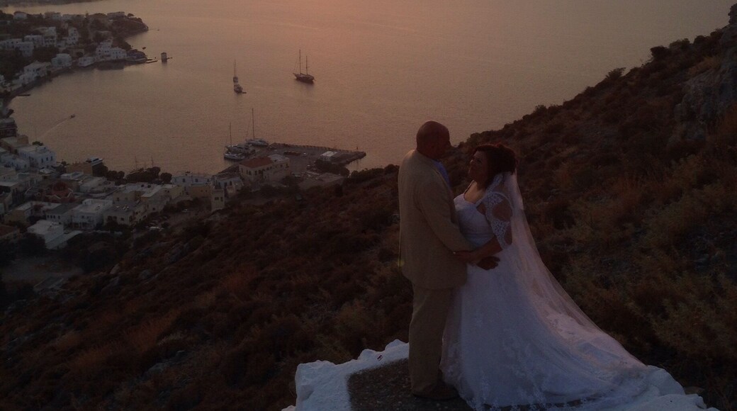 Sunset view from Leros castle . Random photo from a photo shoot :)