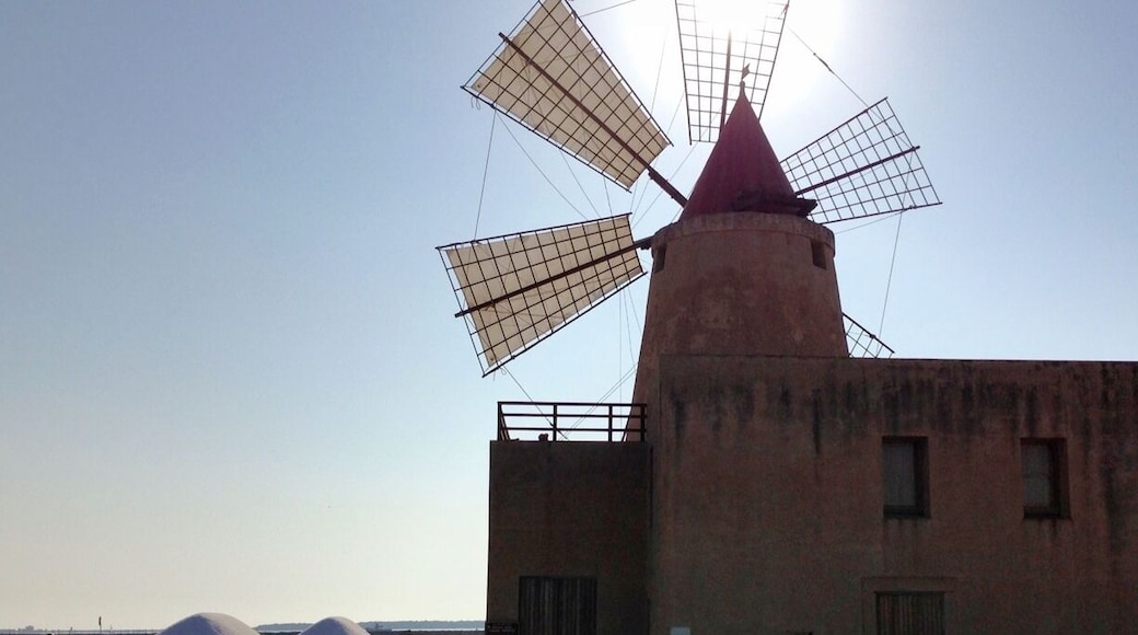 Wind mill at Mozia salt fields.
Mozia is a small island, formerly known as Motia and San Pantaleo in the Trapani province, in Sicily, Italy,