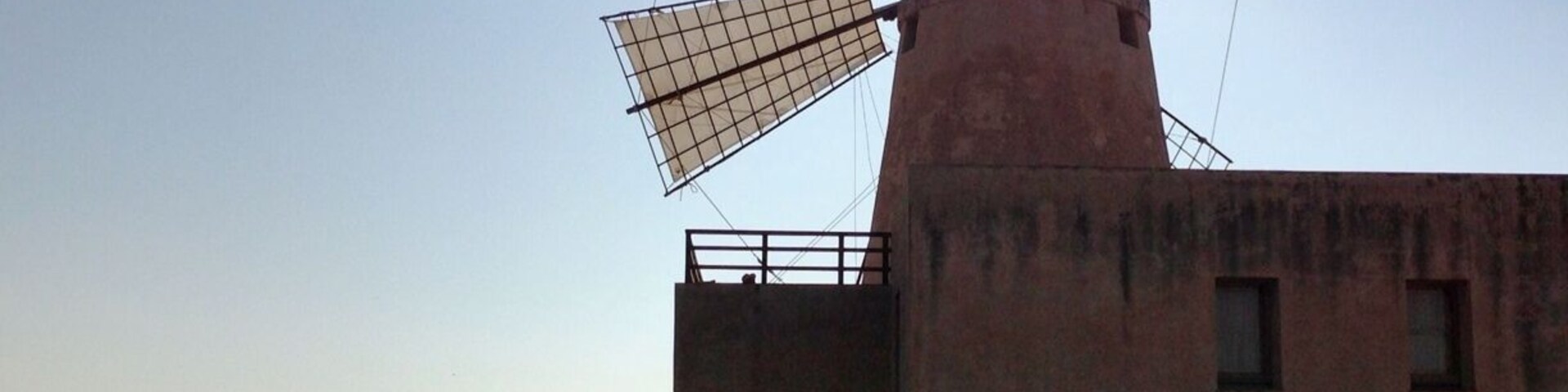 Wind mill at Mozia salt fields.
Mozia is a small island, formerly known as Motia and San Pantaleo in the Trapani province, in Sicily, Italy,