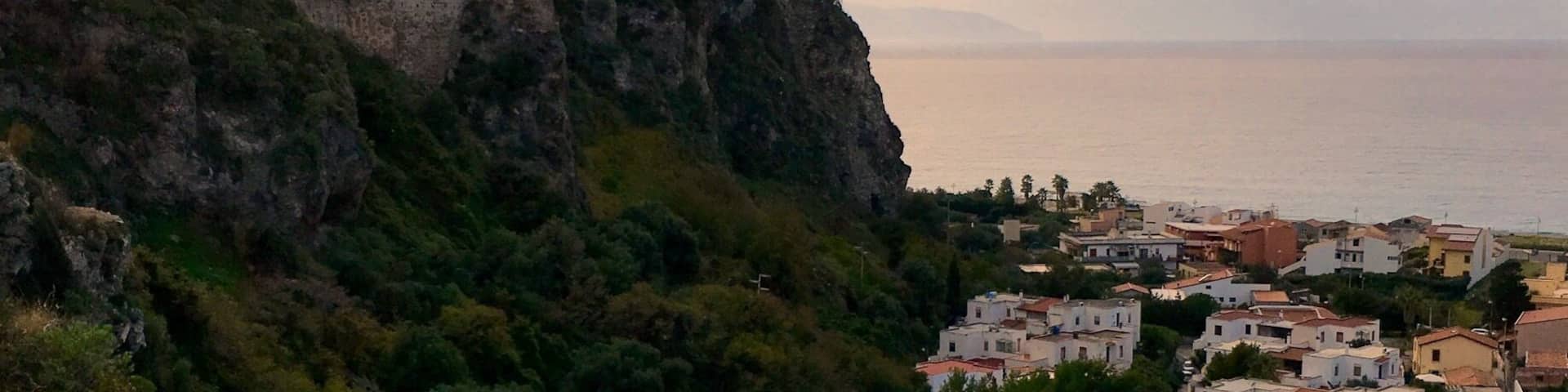 Milazzo Castle, looking to the Aeolian Islands, Sicily