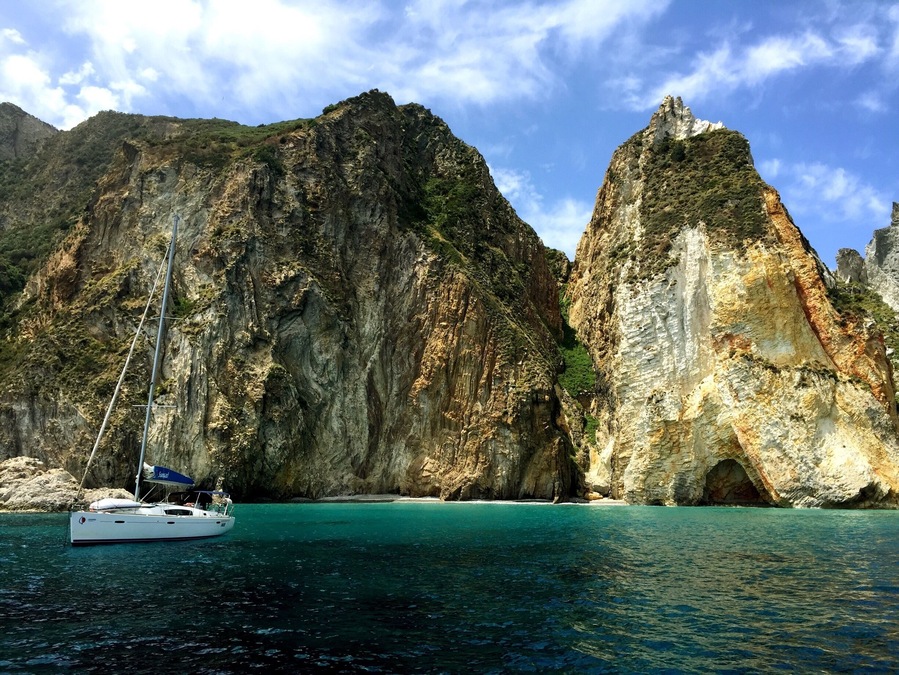 A view of one the natural grottos which can be found on Palmarola, an uninhabited island 10km west of Ponza. The famous French explorer Jacques-Yves Cousteau liked to dive in Palmarola and once said it was "The most Beautiful Island in the Mediterranean Sea".