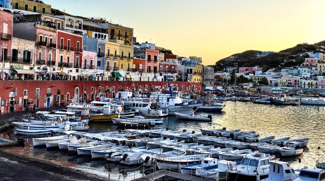 Another view of the Ponza harbor, a small, charming, laid-back yet relatively unknown Italian island which is surprisingly accessible from Rome or Naples. This is also a great destination if you decide to rent a sailboat in Procida for a week long sailing adventure in the Mediterranean like I did.