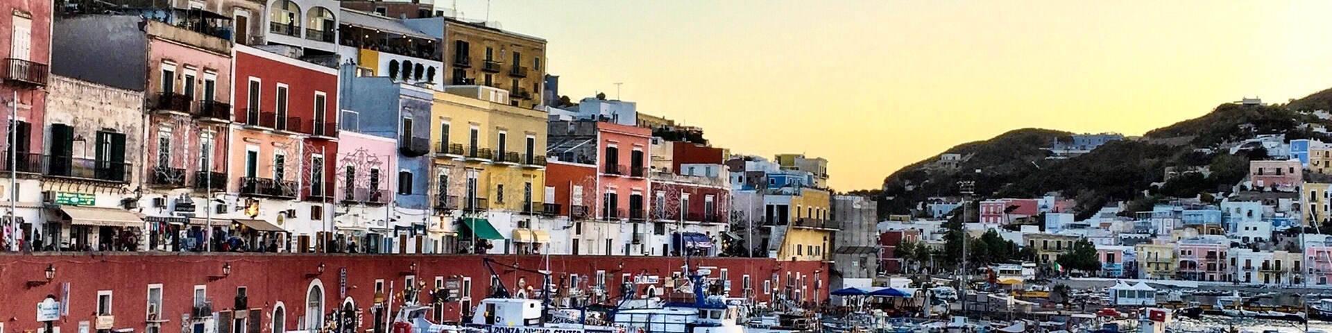 Another view of the Ponza harbor, a small, charming, laid-back yet relatively unknown Italian island which is surprisingly accessible from Rome or Naples. This is also a great destination if you decide to rent a sailboat in Procida for a week long sailing adventure in the Mediterranean like I did.