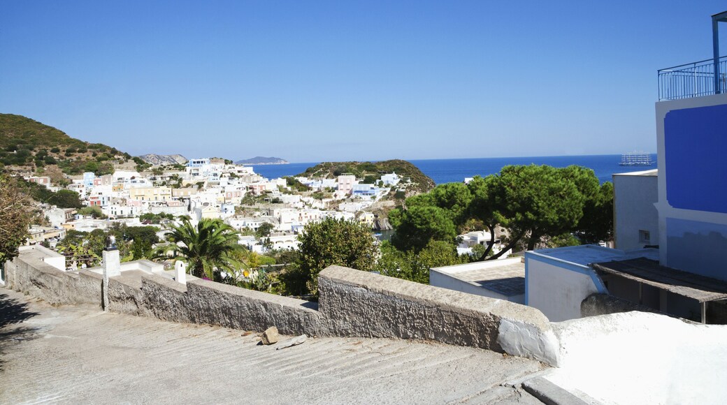 Buildings on an island, Ponza, Tyrrhenian Sea, Province Of Latina, Lazio, Italy