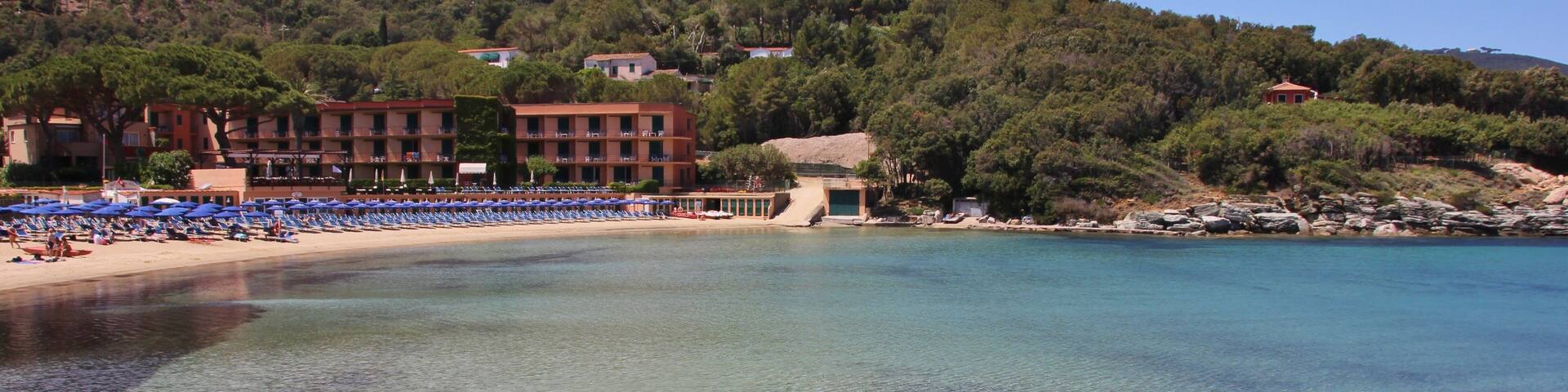 Spartaia Procchio beach in Elba island, Tuscany, Italy