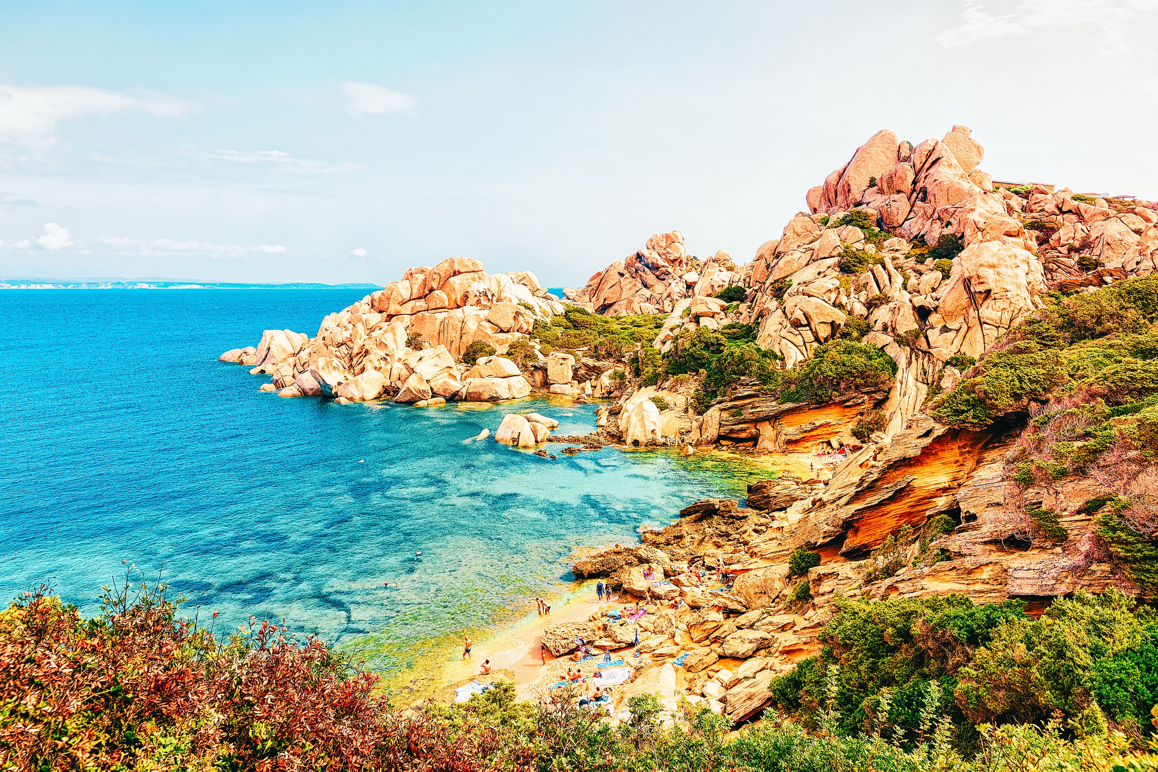 Beach of Capo Testa in Santa Teresa Gallura at the Mediterranean Sea on Sardinia Island in Summer Italy.; Shutterstock ID 1121934581; Purchase Order: SP-1394 HA Batch 3 Part 1; Order Number: ; Client/