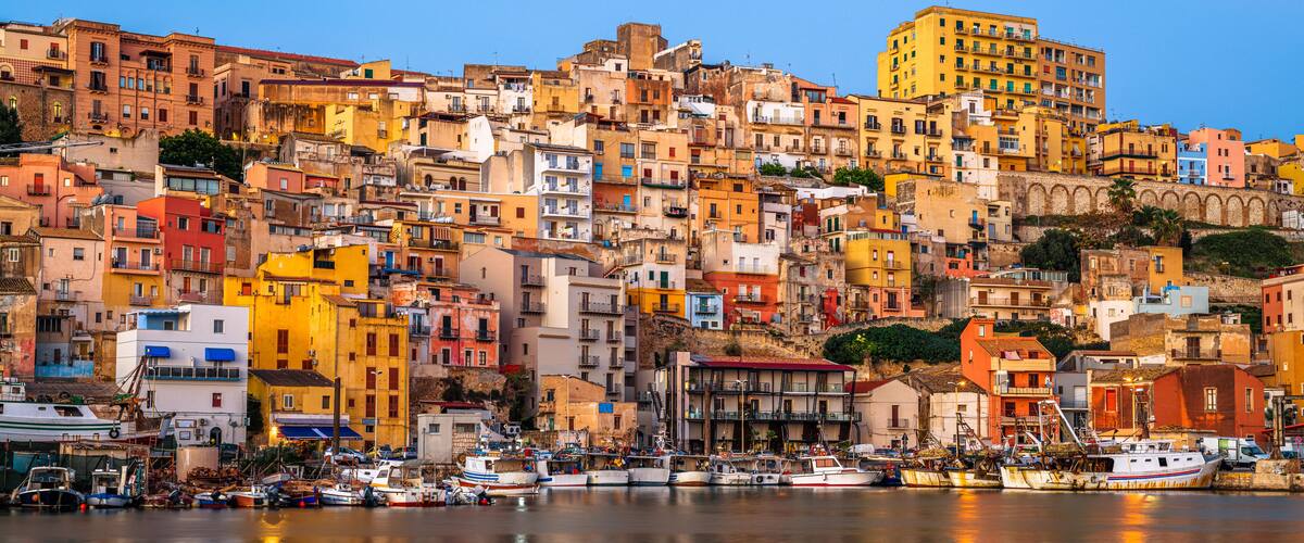 Sciacca, Sicily, Italy from the Port