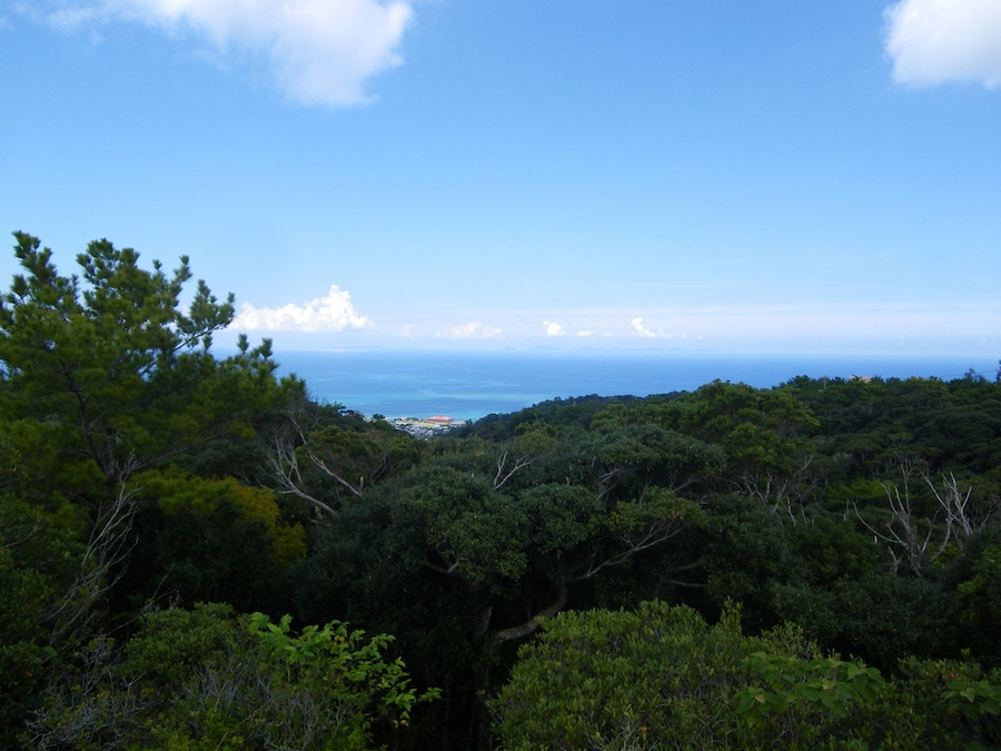 View of the East China Sea and Iheya-Izena Islands from the Kunigami Forest Park, Kunigami, Okinawa Prefecture, Japan