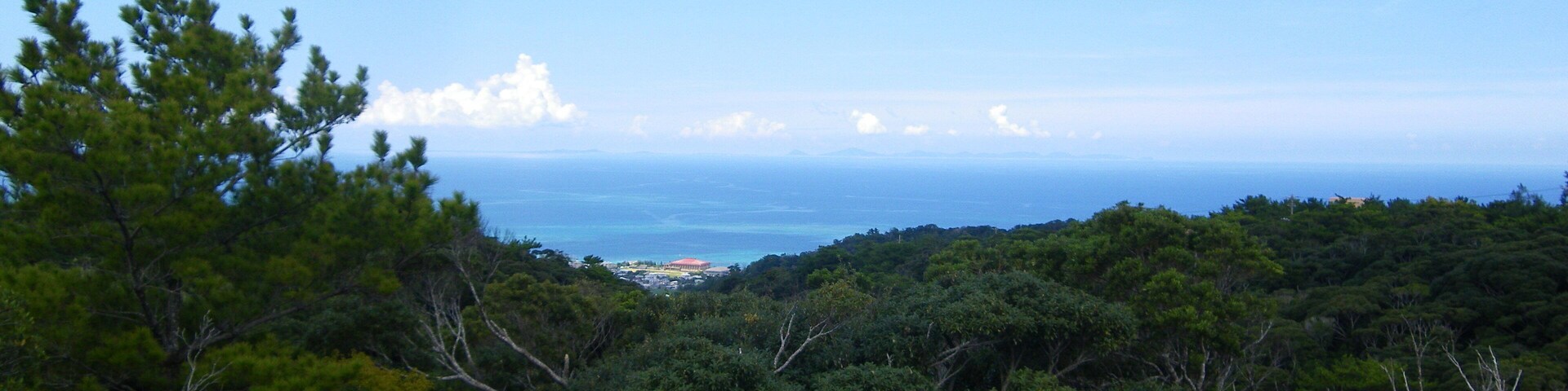 View of the East China Sea and Iheya-Izena Islands from the Kunigami Forest Park, Kunigami, Okinawa Prefecture, Japan