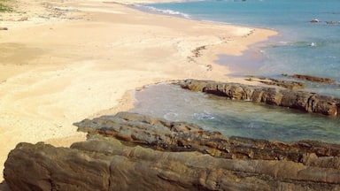 Quiet beach overlooking the Pacific Ocean.