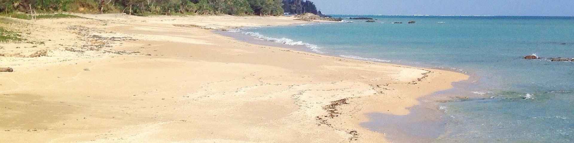 Quiet beach overlooking the Pacific Ocean.