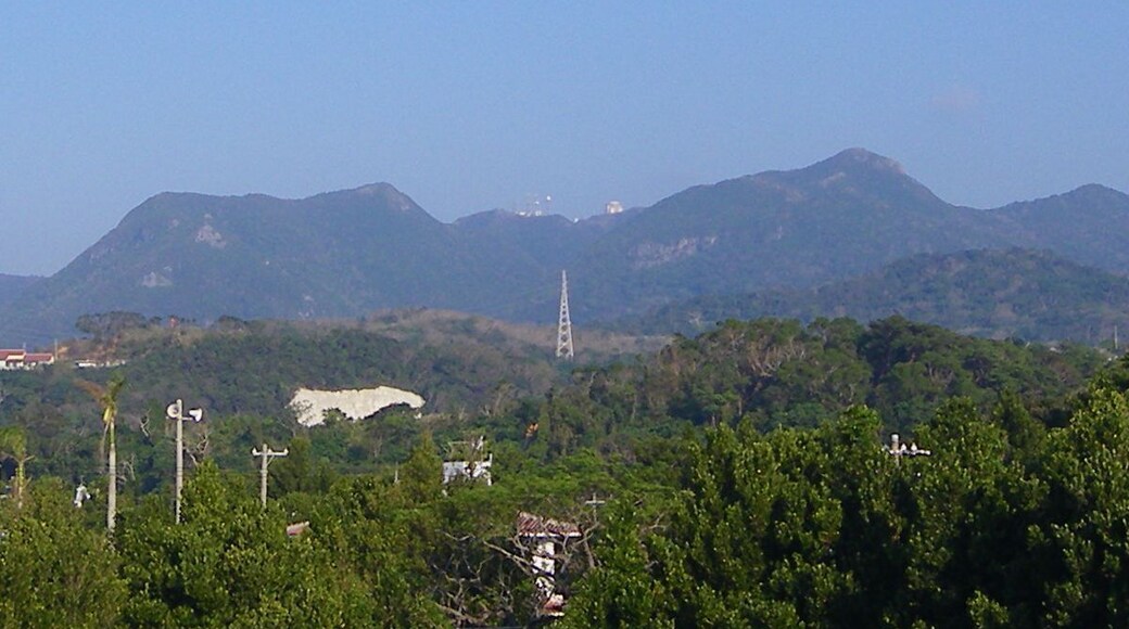 From left, Mount Sankaku, Mount Awa, Mount Yae, Mount Furushi, Mount Katuu seen at Nago City, Okinawa Prefecture, Japan