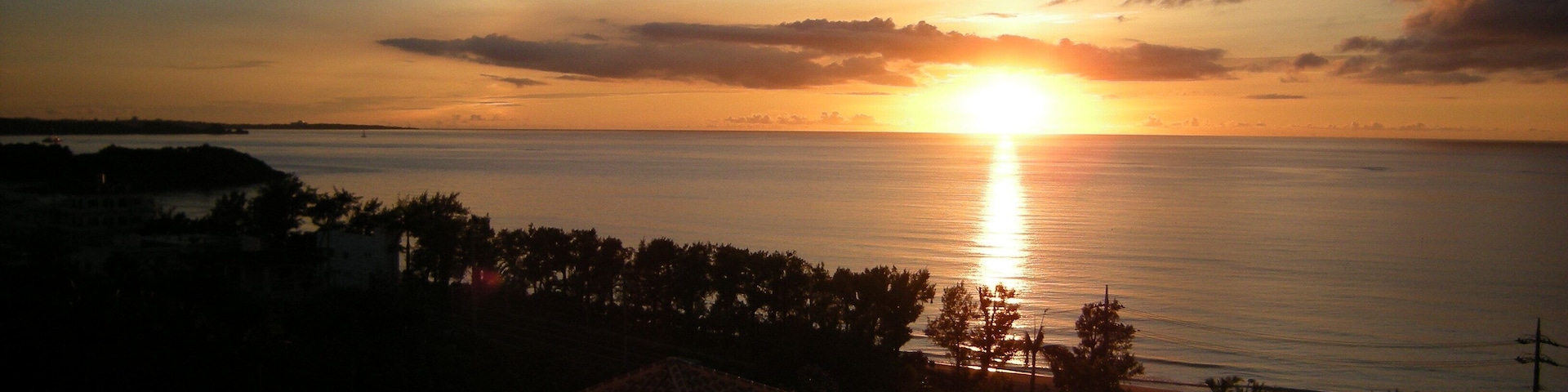 カフーリゾート前の夕焼け