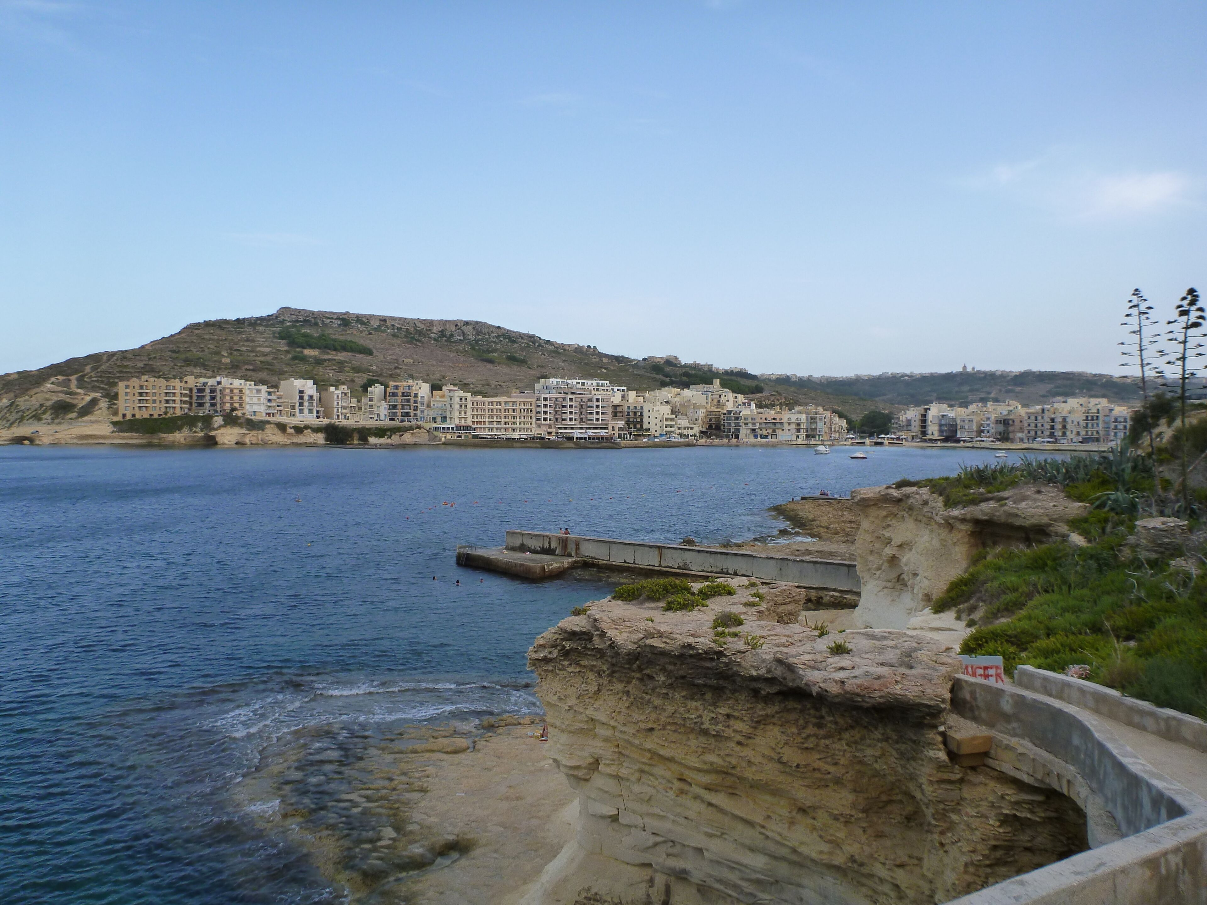 Cliff at the north east side of the Marsalforn bay