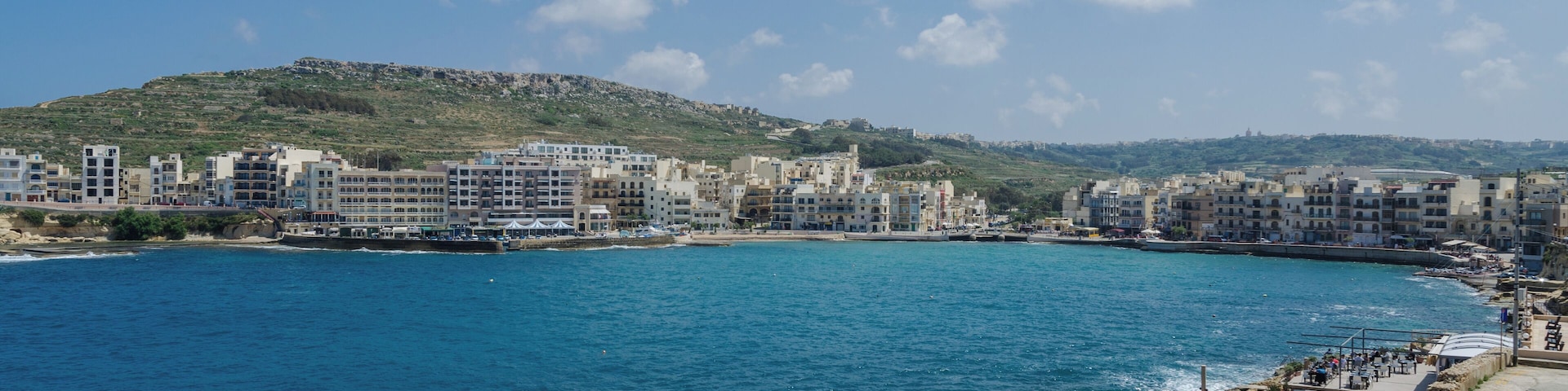 A view of Marsalforn, as seen from Triq Santa Marija
