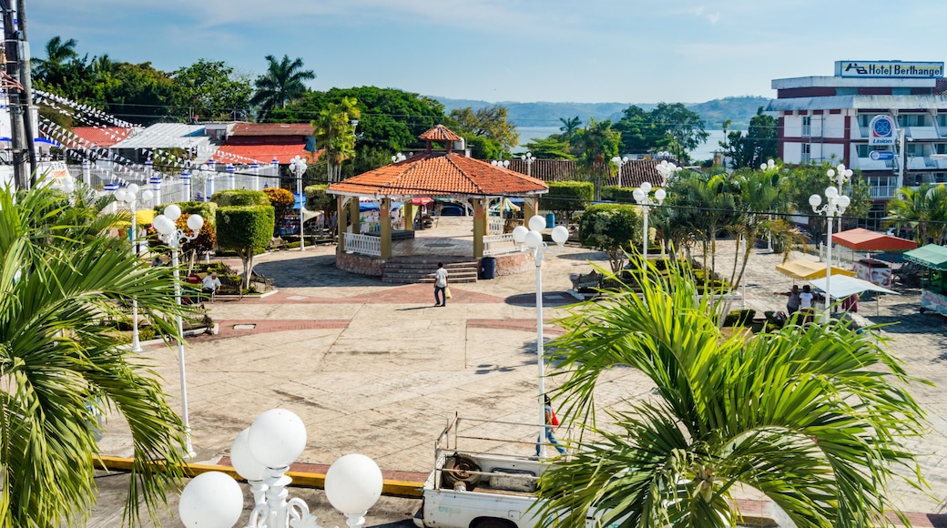 Catemaco city square as seen from the Palacio Municipal