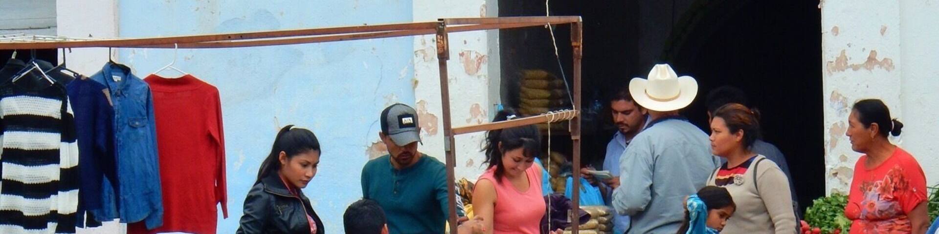 Shopping is a daily activity in El Fuerte and it is a social experience. People say hello, stop for a chat, eat, laugh, argue, play cards and eventually end up with what they came to get.