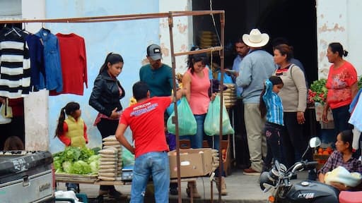 Shopping is a daily activity in El Fuerte and it is a social experience. People say hello, stop for a chat, eat, laugh, argue, play cards and eventually end up with what they came to get.