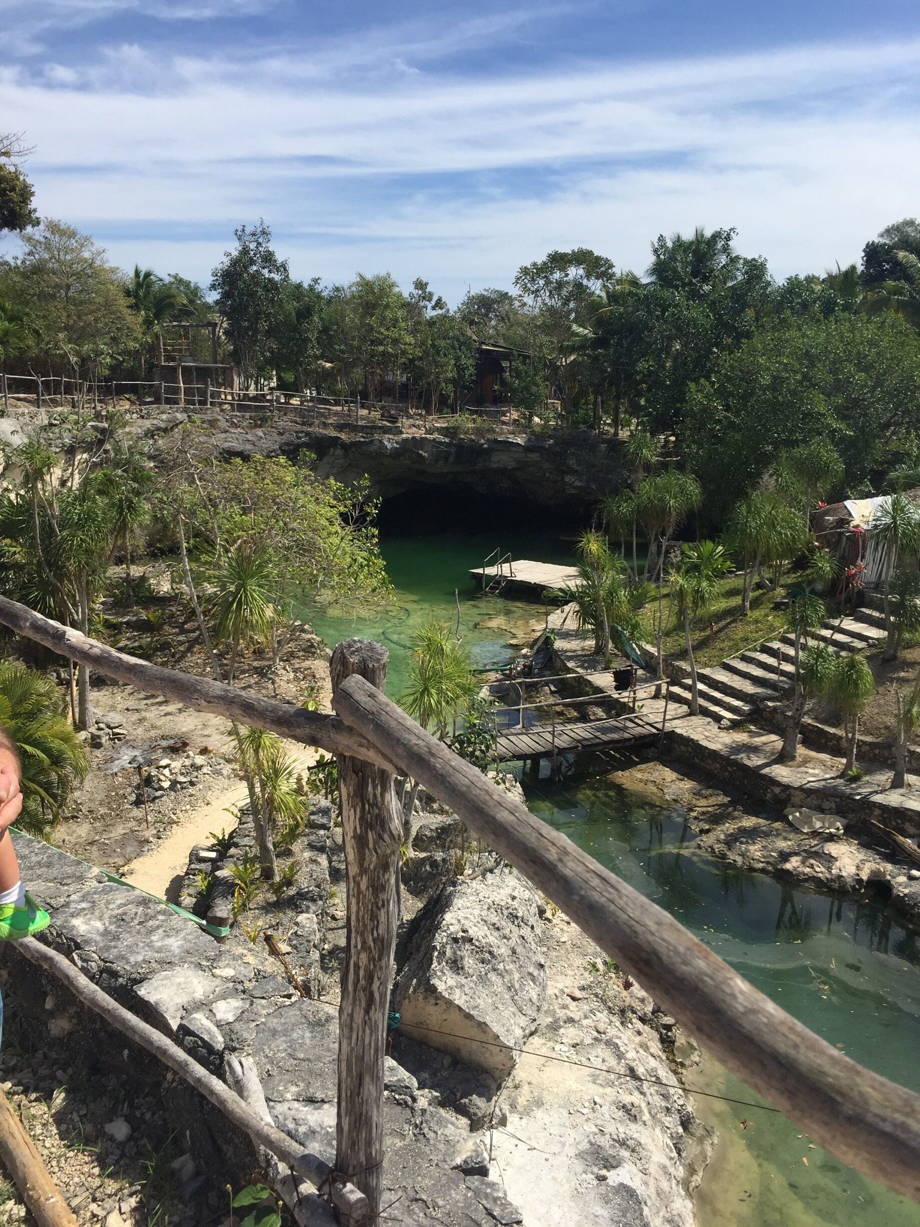 There are  four Cenotes three you can swim in. One is in a cave very small another is where you swim ito the cave in a circle back out really fun. It’s a tourist destination we went during the week not a problem with to many people. #LikeAlocal