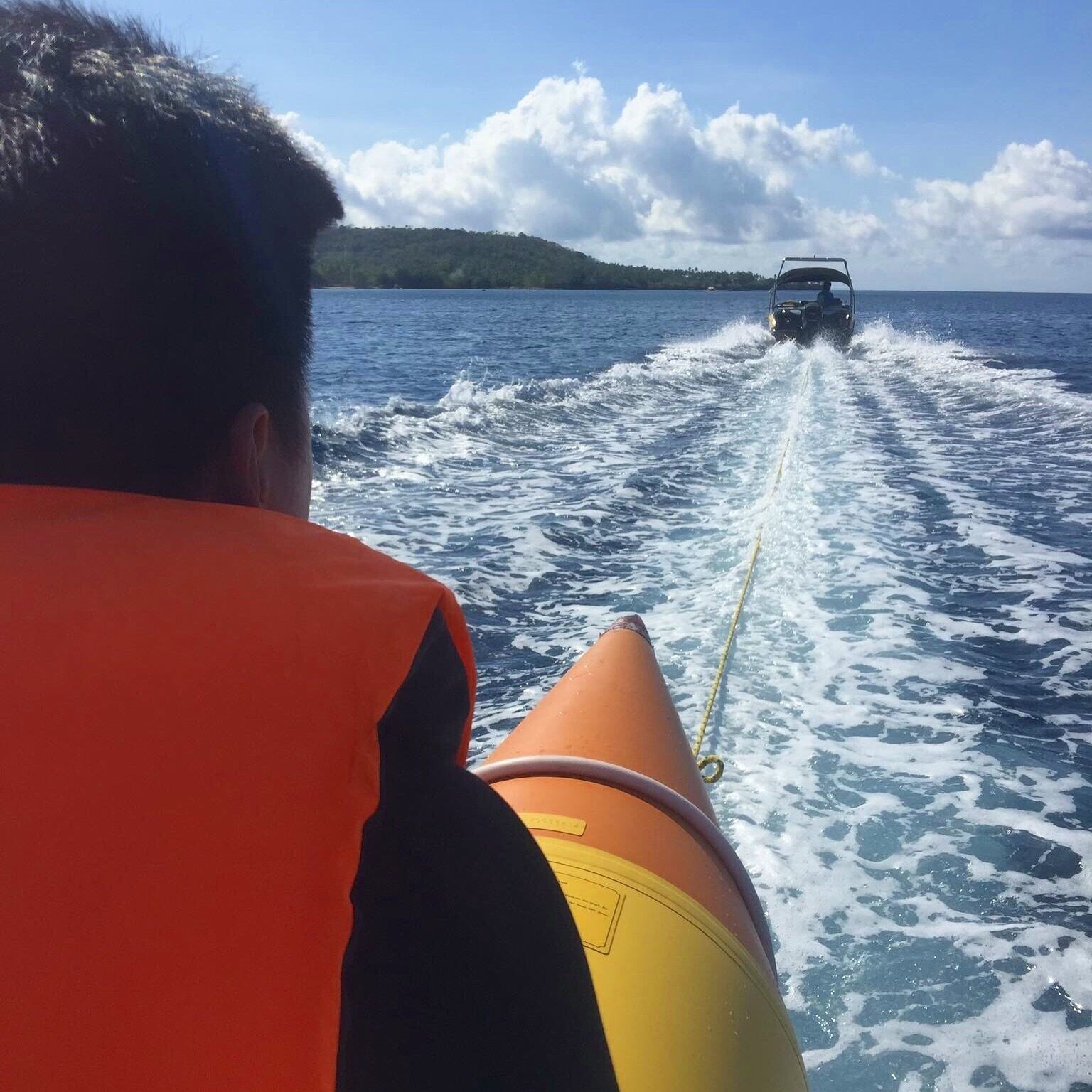 Banana boat ride at Kabayan Beach in Laiya Batangas! It was super fun!