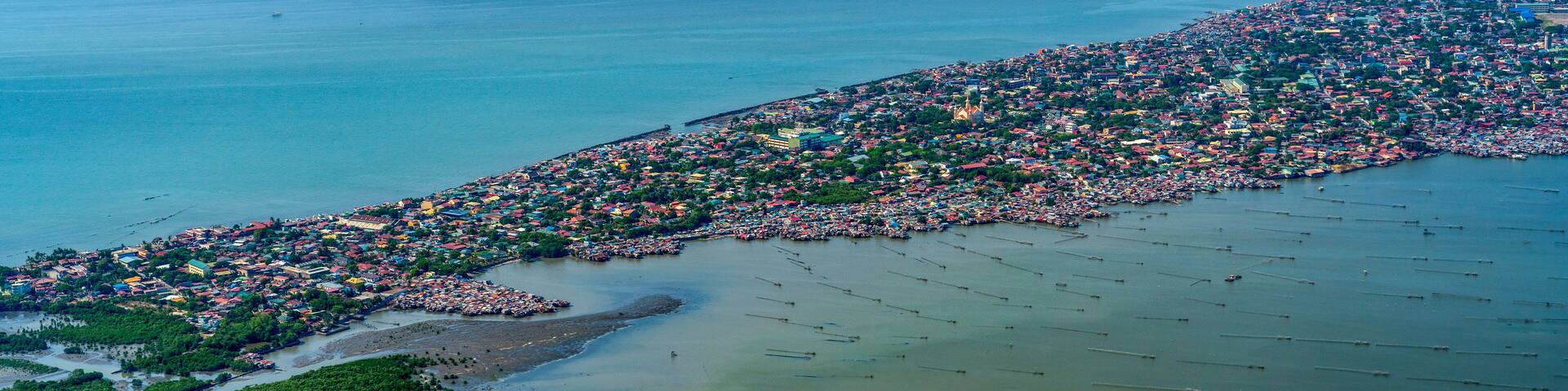 Aerial view of Philippines Manila Cavite province.