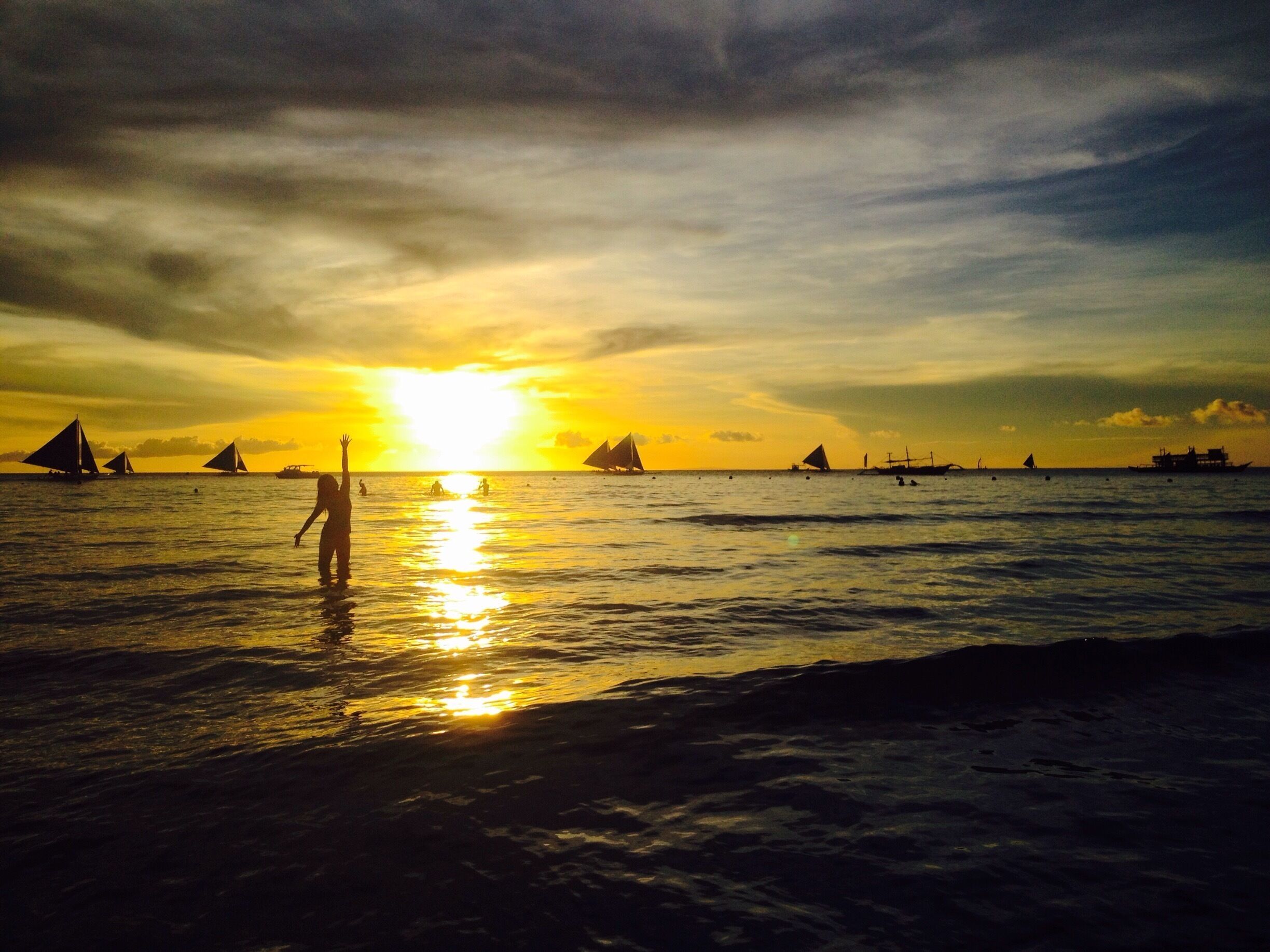 You will not get to enjoy the sunrise in here (well at least in the public side of the island), but the sunset is all things beautiful and magical. | Boracay, PH 2014 | #beach