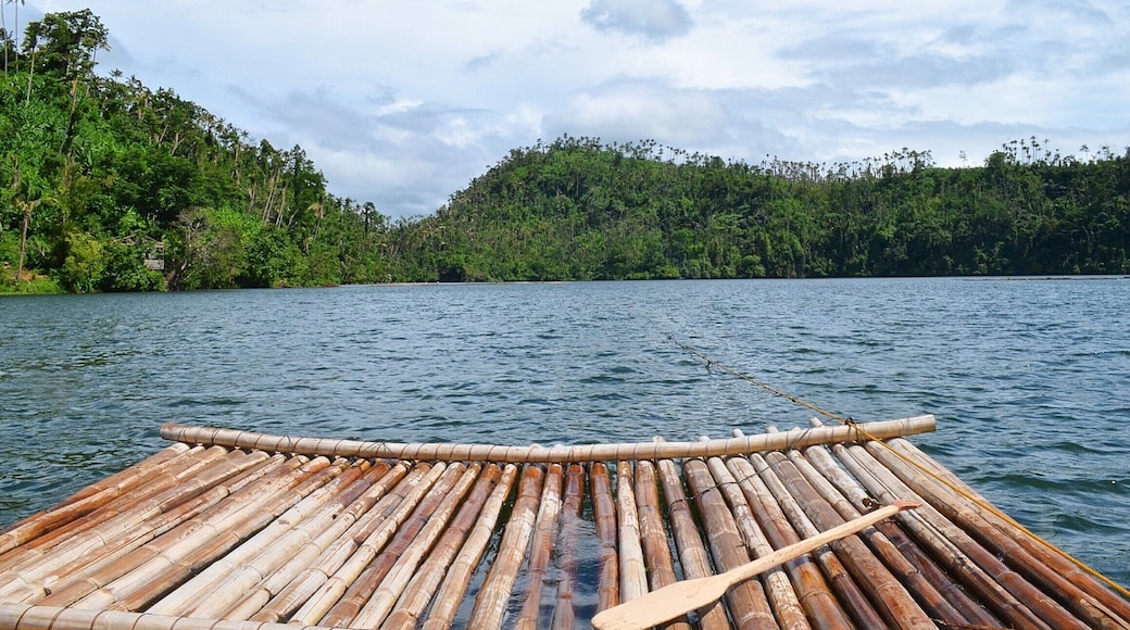 Lunch on a Bamboo Raft in Pandin Lake :)