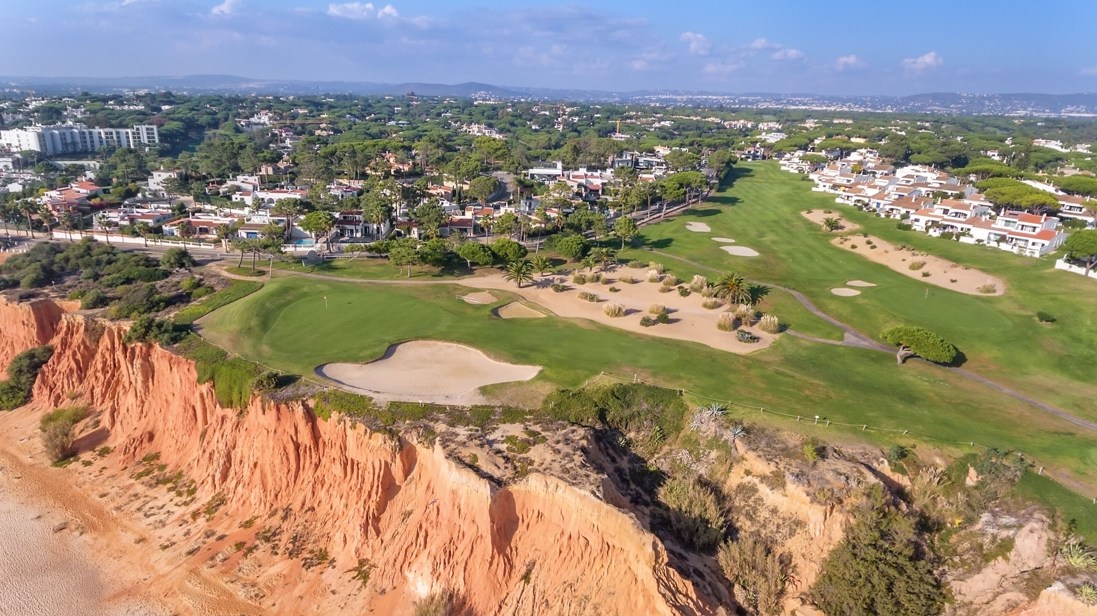Aerial Golf Park Val de Lobo, Vilamoura, Portugal. Great place overlooking the beach.