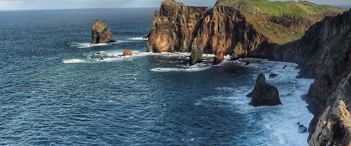 Cliff view over the sea
