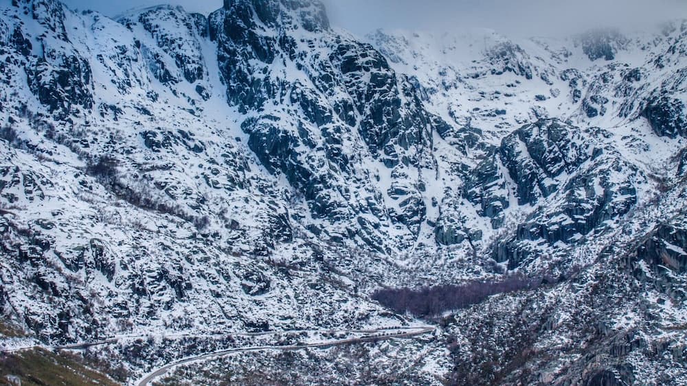 View of CovĂŁo DâAmetade, in Serra da Estrela national park.