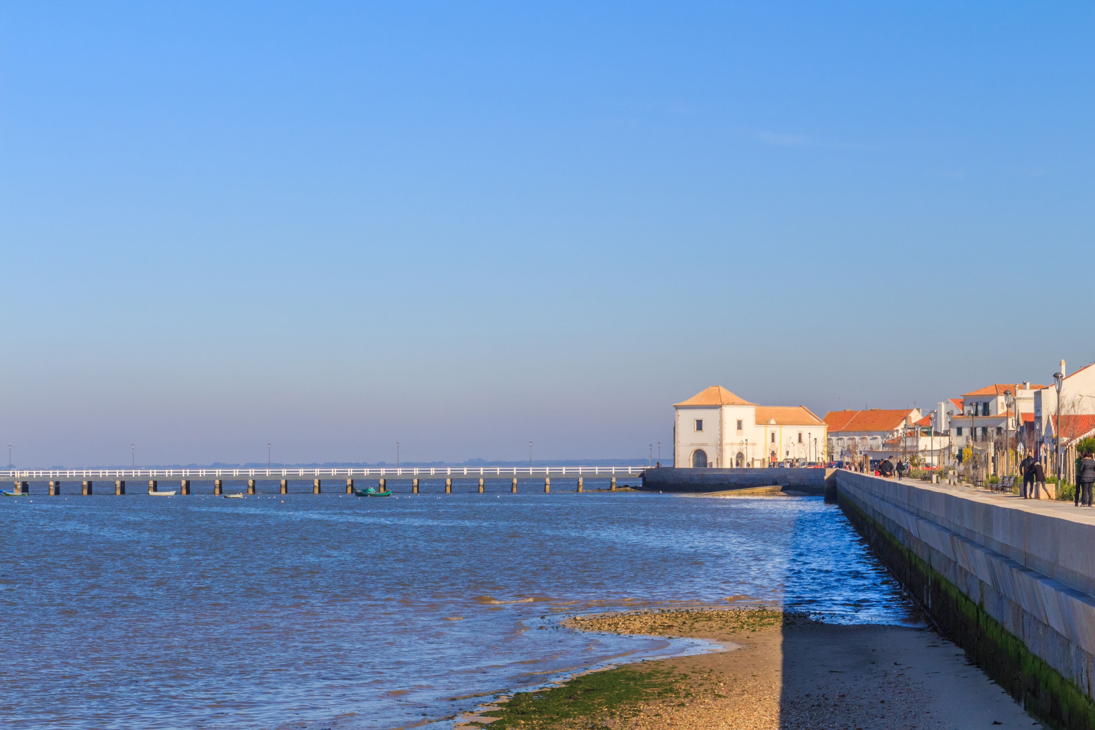 Vista da Vila de Alcochete em Portugal