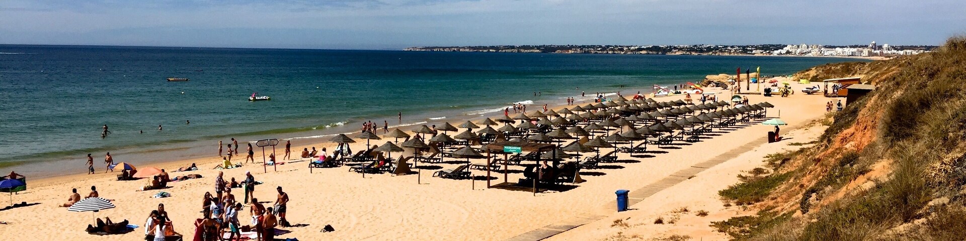 Praia da Galé is a beach near the town of Albufeira. The beach has soft sand and is surrounded by a beautiful scenery, consisting of rock formations and nature.  There are several beach bars on the beach, so you could have a little stop on the way.  I think "Restaurante Bar Praia Da Galé" is the best! #BeachTips