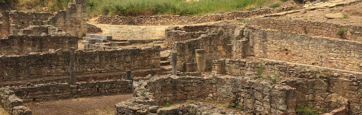 A beautiful reminder of the Romans. Very peaceful and quiet with a well preserved bathhouse and original Roman roads.