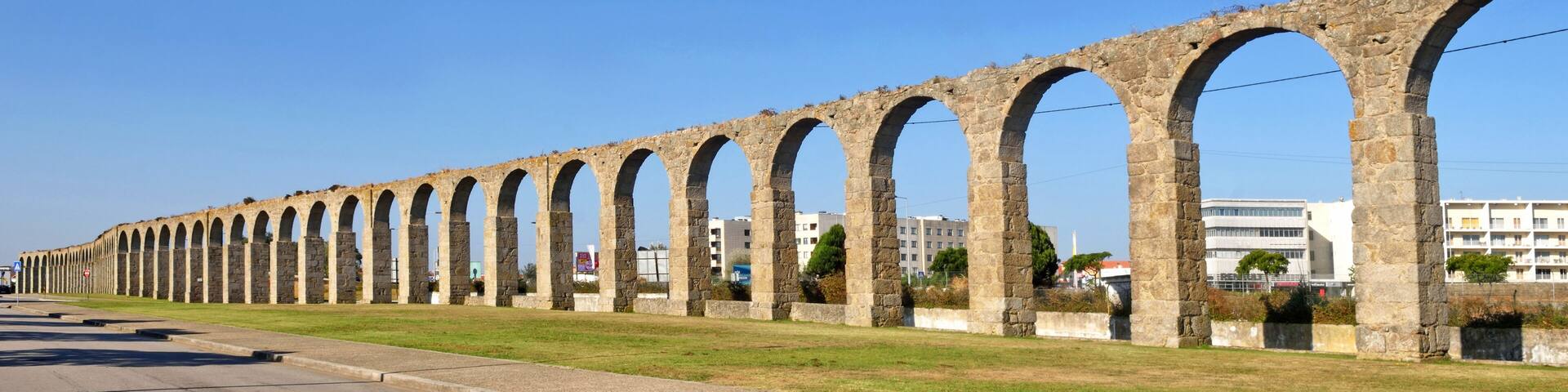 Roman Aqueduct, Vila do Conde, Douro Region, Northern Portugal