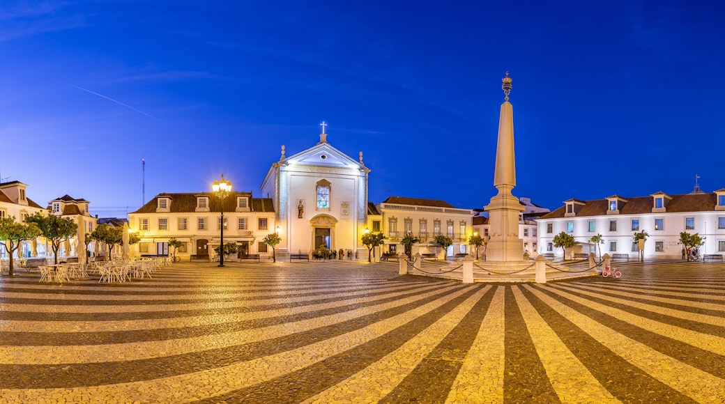Panoramic photo of Praça Marquês de Pombal, Vila Real de Santo António, Algarve, Portugal