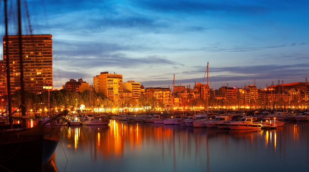 port in night. Alicante, Spain