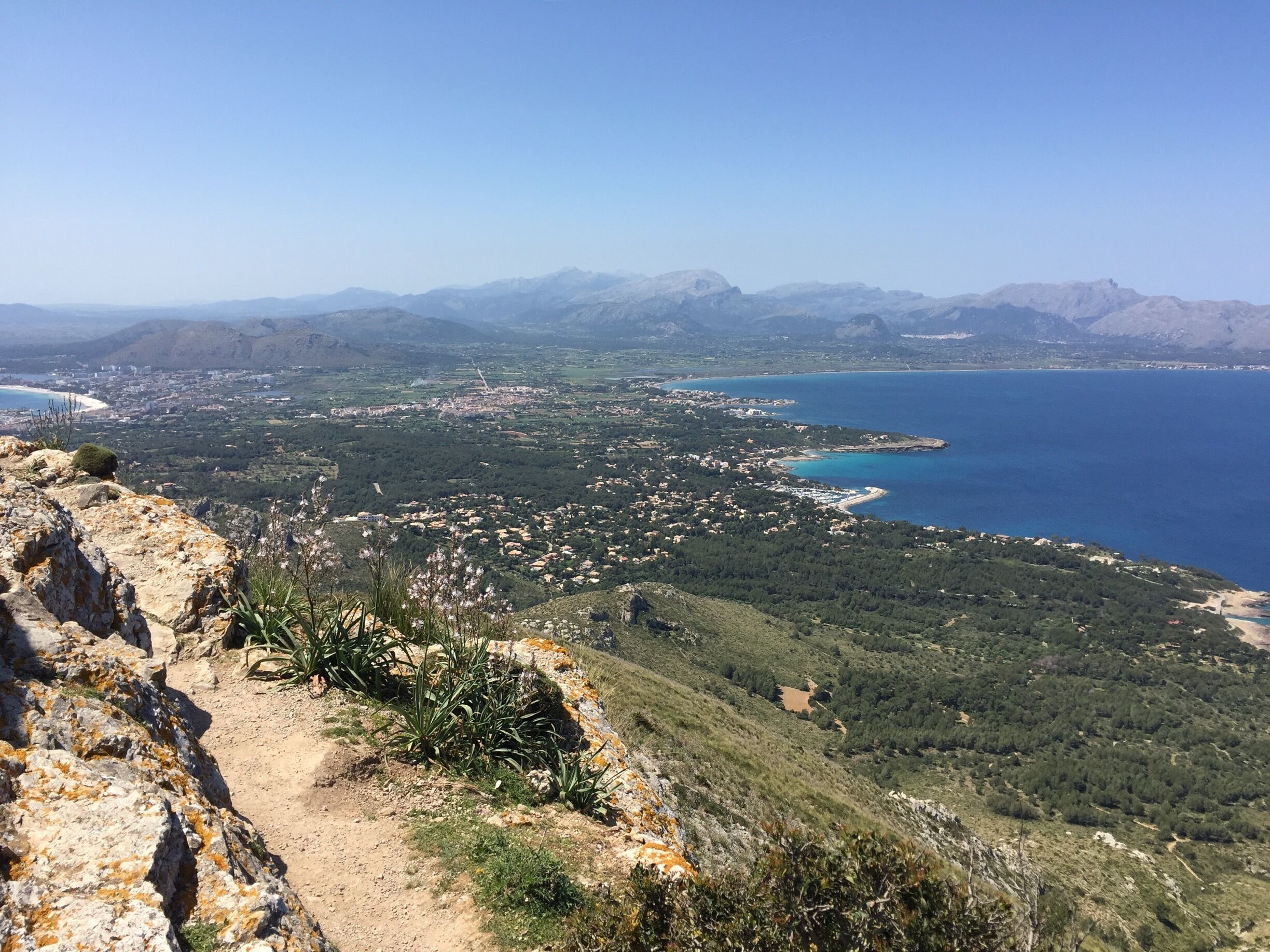 Beautiful views from top of Sa Talaia d'Alcúdia mountain (446 m.a.s.l.) on the Victòria peninsula. The short but intense hike starts at "Ermita de la Victoria". It's definitely worth it! #hikingmallorca