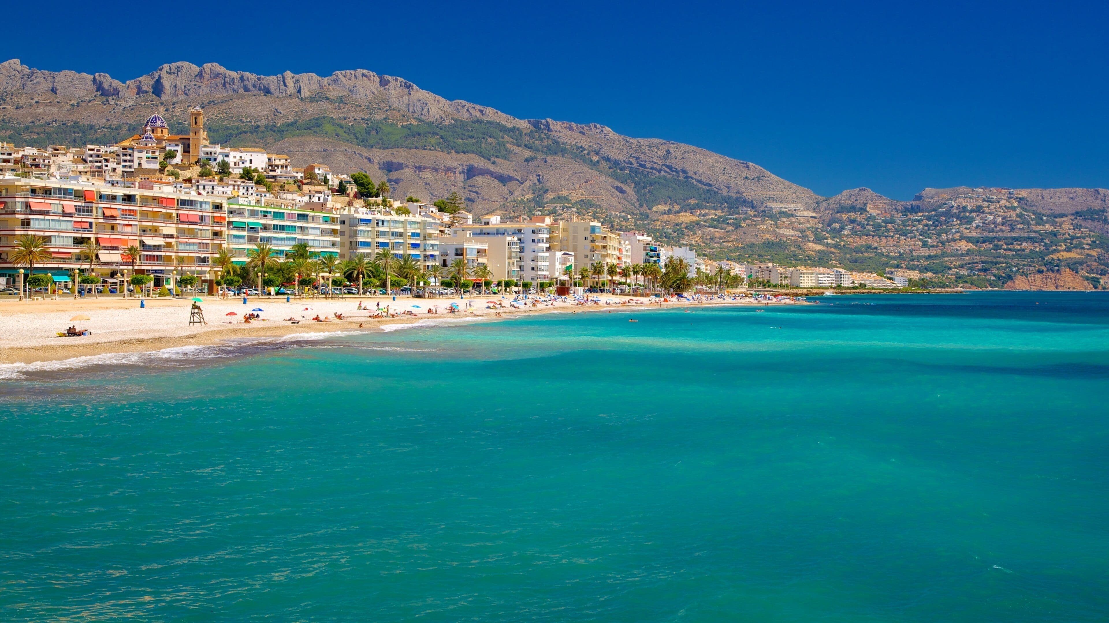 Altea featuring a coastal town and a beach