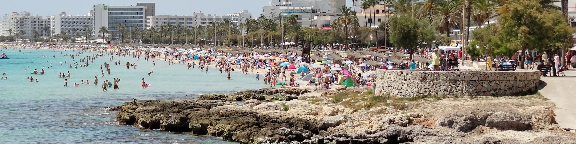 Arenal de Son Servera, Strand von Cala Millor, Gemeinde Son Servera, Mallorca, Spanien