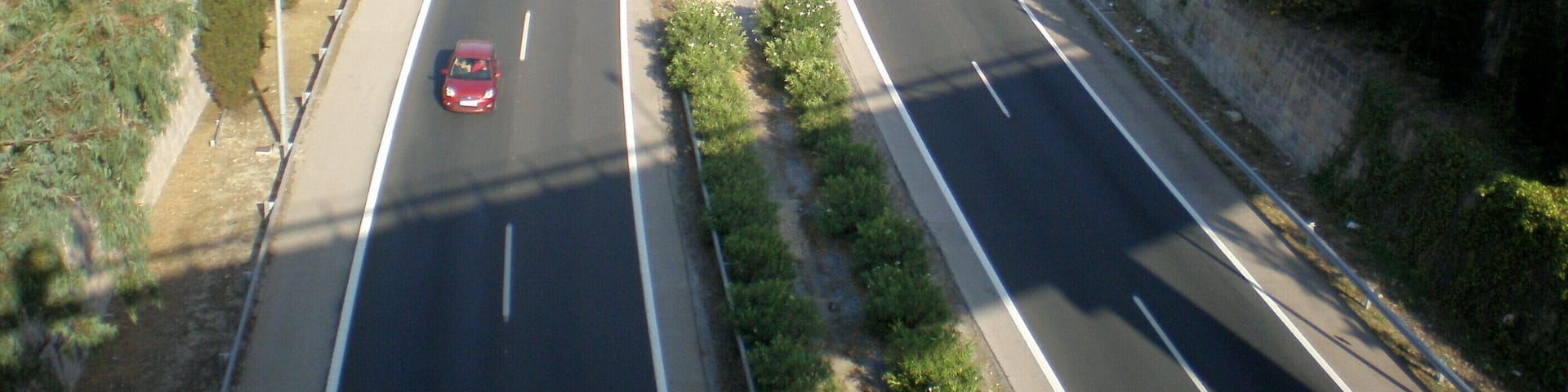 La autopista de Palmanova vista desde el puente elevado