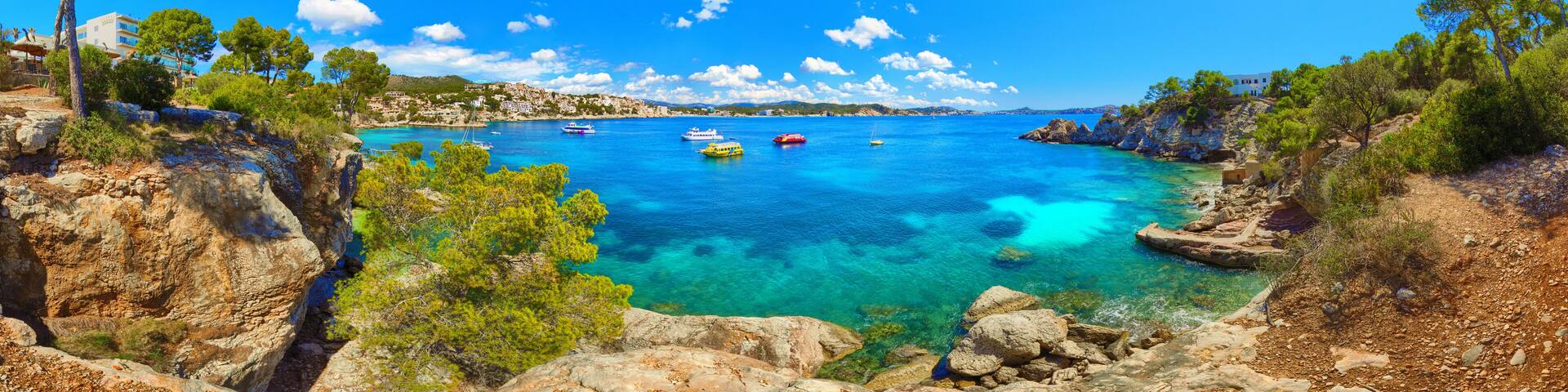 Mallorca Spain Cala Fornells Mediterranean Sea landscape panorama