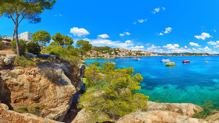 Mallorca Spain Cala Fornells Mediterranean Sea landscape panorama