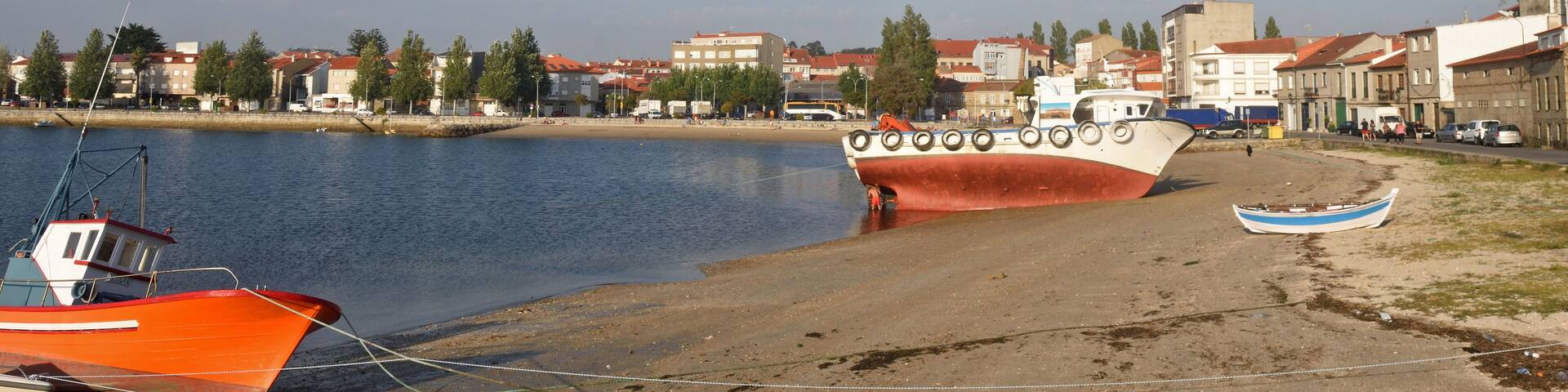 Fishing village of Cambados, Pontevedra province, Galicia, Spain,