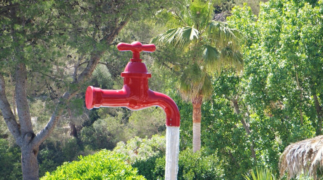 Tap sculpture at Cala Sante Galdana